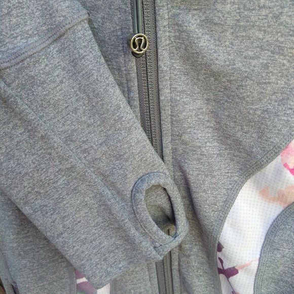 Lululemon gray in stride zip jacket Sz 4 - Picture 5 of 8